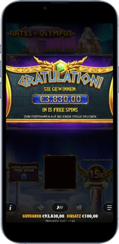 Großer Gewinn von 3.830 Euro