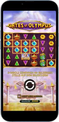 Startbildschirm von Gates of Olympus