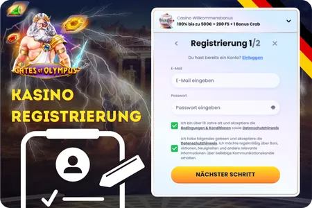 Registrierung Gates of Olympus